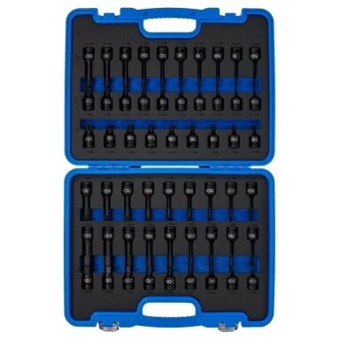 Smūginių antgalių 1/2" rinkinys Hex, Torx, Spline  56 vnt.