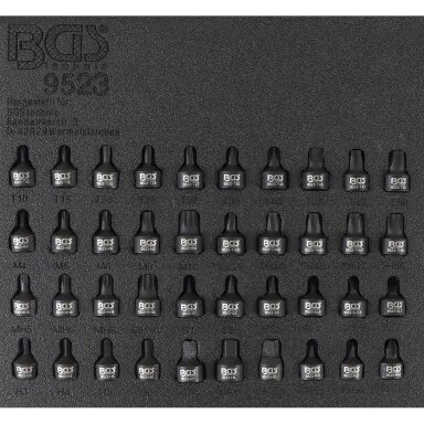 Smūginių antgalių rinkinys - 6.3 mm (1/4") - 40 vnt.