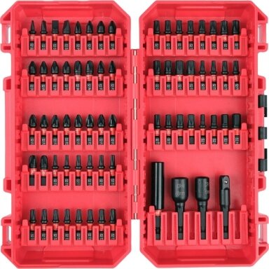 Smūginių antgaliukų rinkinys  1/4" 68 vnt. S2