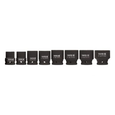 Smūginės galvutės 3/4", 8 vnt. Smūginės galvutės 3/4", 8 vnt.