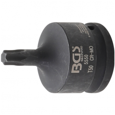 Smūginis antgalis - 20 mm (3/4") T-Star (Torx) T50 Smūginis antgalis - 20 mm (3/4") T-Star (Torx) T50