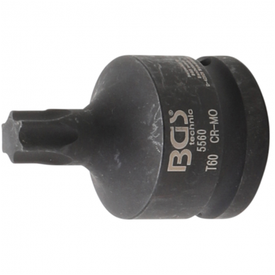 Smūginis antgalis - 20 mm (3/4") T-Star (Torx) T60 Smūginis antgalis - 20 mm (3/4") T-Star (Torx) T60
