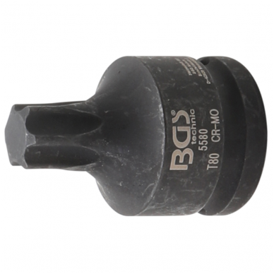 Smūginis antgalis - 20 mm (3/4") T-Star (Torx) T80 Smūginis antgalis - 20 mm (3/4") T-Star (Torx) T80