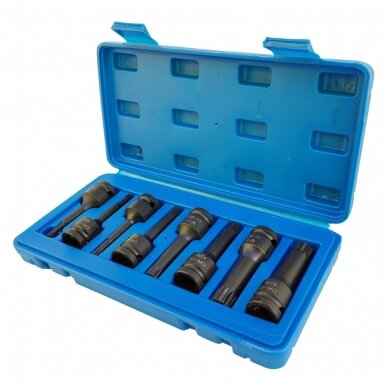 Smūginių antgalių rinkinys (1/2") Spline (XZN) M5 - M18 9vnt. 1