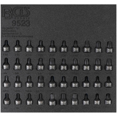 Smūginių antgalių rinkinys - 6.3 mm (1/4") - 40 vnt. Smūginių antgalių rinkinys - 6.3 mm (1/4") - 40 vnt.