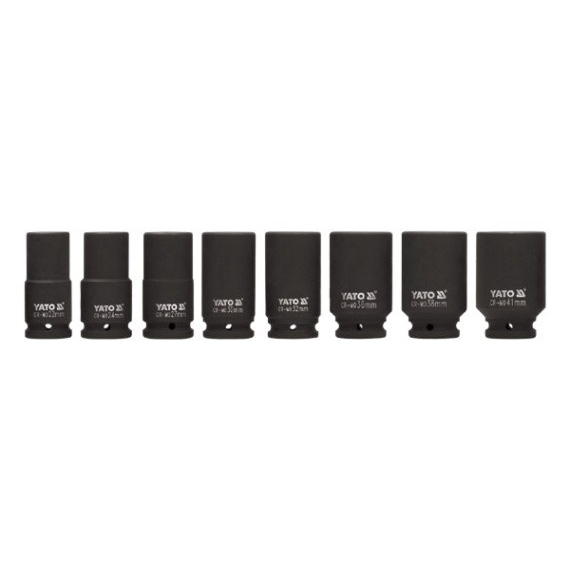 Smūginės galvutės ilgos 3/4", 8 vnt. Smūginės galvutės ilgos 3/4", 8 vnt.
