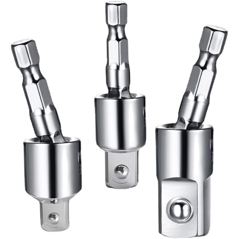 Smūginių šarnyrinių adapterių rinkinys 360° 3vnt. 6 Smūginių šarnyrinių adapterių rinkinys 360° 3vnt. 6