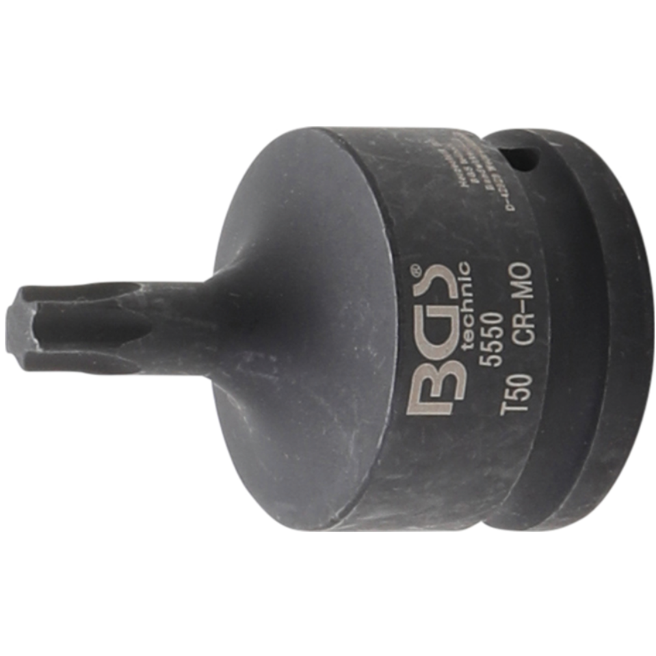 Smūginis antgalis - 20 mm (3/4") T-Star (Torx) T50 Smūginis antgalis - 20 mm (3/4") T-Star (Torx) T50