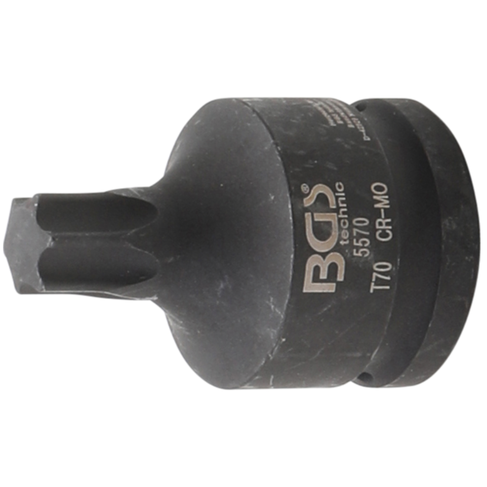 Smūginis antgalis - 20 mm (3/4") T-Star (Torx) T70 Smūginis antgalis - 20 mm (3/4") T-Star (Torx) T70