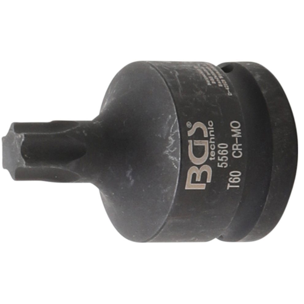 Smūginis antgalis - 20 mm (3/4") T-Star (Torx) T60 Smūginis antgalis - 20 mm (3/4") T-Star (Torx) T60