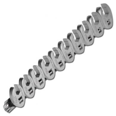 Šoninių raktų rinkinys 3/8", 10-19mm, 10vnt. 1 Šoninių raktų rinkinys 3/8", 10-19mm, 10vnt. 1