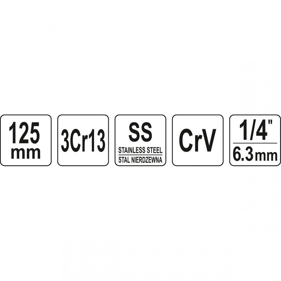 Špakliuotė - mentelė su antgaliais 125mm. 4