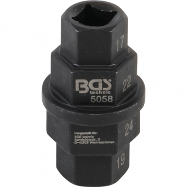 Speciali galvutė/adapteris motociklui 17-19-22-24 mm, 3/8"