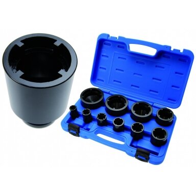 Specializuotų galvučių rinkinys su vidiniais grioveliais 10 vnt, 26-88 mm Specializuotų galvučių rinkinys su vidiniais grioveliais 10 vnt, 26-88 mm