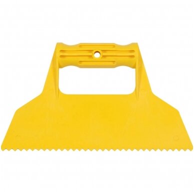 Špakliuotė / mentelė plastikinė su dantukais 225mm. Špakliuotė / mentelė plastikinė su dantukais 225mm.
