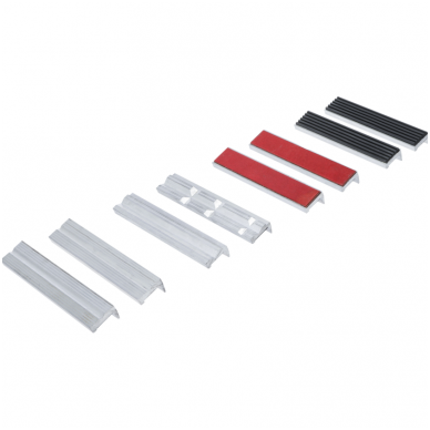 Spaustivų lūpų apsaugų rinkinys - Aliuminis - 150 mm- 8 vnt. Spaustivų lūpų apsaugų rinkinys - Aliuminis - 150 mm- 8 vnt.