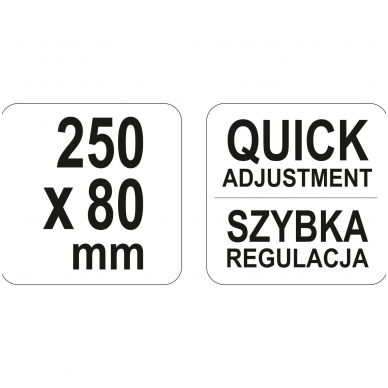 Spaustuvai F-tipo, kaltinis plienas, chromuoti 250x80mm 1 Spaustuvai F-tipo, kaltinis plienas, chromuoti 250x80mm 1