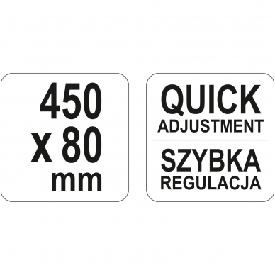 Spaustuvai F-tipo, kaltinis plienas, chromuoti 450x80mm 1 Spaustuvai F-tipo, kaltinis plienas, chromuoti 450x80mm 1