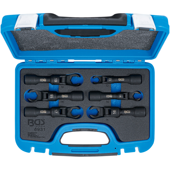 Specialių galvučių rinkinys šarnyrinės varnos koja  (1/2") 12 - 19mm. 6