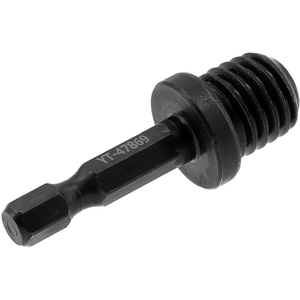 Sriegio M14 adapteris į HEX (1/4") 6.3 mm. 47 mm. ilgio 1 Sriegio M14 adapteris į HEX (1/4") 6.3 mm. 47 mm. ilgio 1