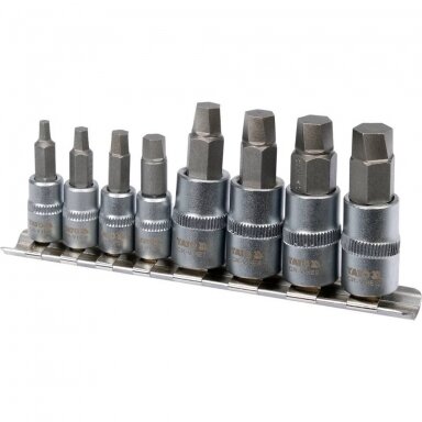 Sraigtiniai ištraukikliai pažeistam hex 6.3mm. (1/4") 10mm. (3/8") 3 - 10mm. 8vnt.