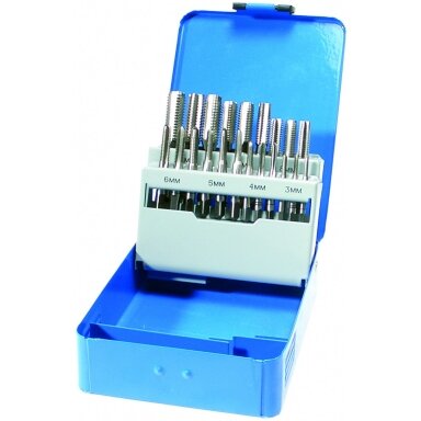 Sriegiklių komplektas 21 vnt. HSS, M3-M12 Sriegiklių komplektas 21 vnt. HSS, M3-M12