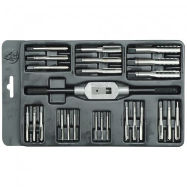 Sriegiklių rinkinys 25 vnt. M3-M12 Sriegiklių rinkinys 25 vnt. M3-M12