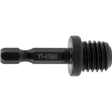 Sriegio M14 adapteris į HEX (1/4") 6.3 mm. 47 mm. ilgio 2 Sriegio M14 adapteris į HEX (1/4") 6.3 mm. 47 mm. ilgio 2