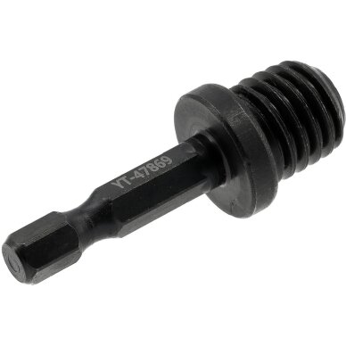 Sriegio M14 adapteris į HEX (1/4") 6.3 mm. 47 mm. ilgio 1 Sriegio M14 adapteris į HEX (1/4") 6.3 mm. 47 mm. ilgio 1