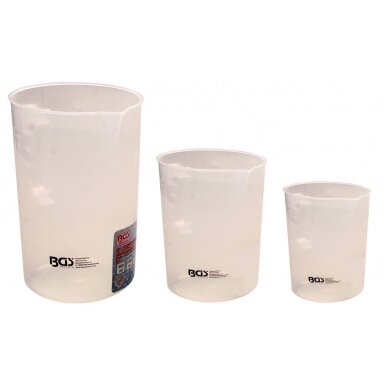 Sugraduotų plastikinių indų rinkinys 500-1000-2000ml., 3vnt.