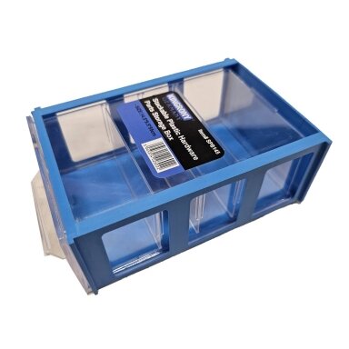 Sukraunama plastikinių techninės įrangos dalių laikymo dėžutė 14.5x9.5x5cm. Sukraunama plastikinių techninės įrangos dalių laikymo dėžutė 14.5x9.5x5cm.