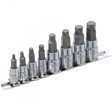 Sugadintų šešiakampių išsunkėjai (1/4")/(3/8") 3 -10mm - 8vnt. 1 Sugadintų šešiakampių išsunkėjai (1/4")/(3/8") 3 -10mm - 8vnt. 1