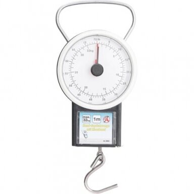 Svarstyklės su rulete iki 32kg. Svarstyklės su rulete iki 32kg.