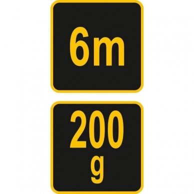 Svambalas plieninis dažytas su pinta virve 200g. - 6m. 1 Svambalas plieninis dažytas su pinta virve 200g. - 6m. 1