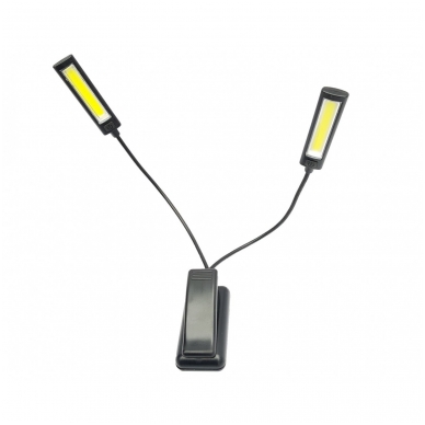 Šviesos diodų šviestuvas  su prisegtuku  6W COB Led  USB  2 vnt. 4