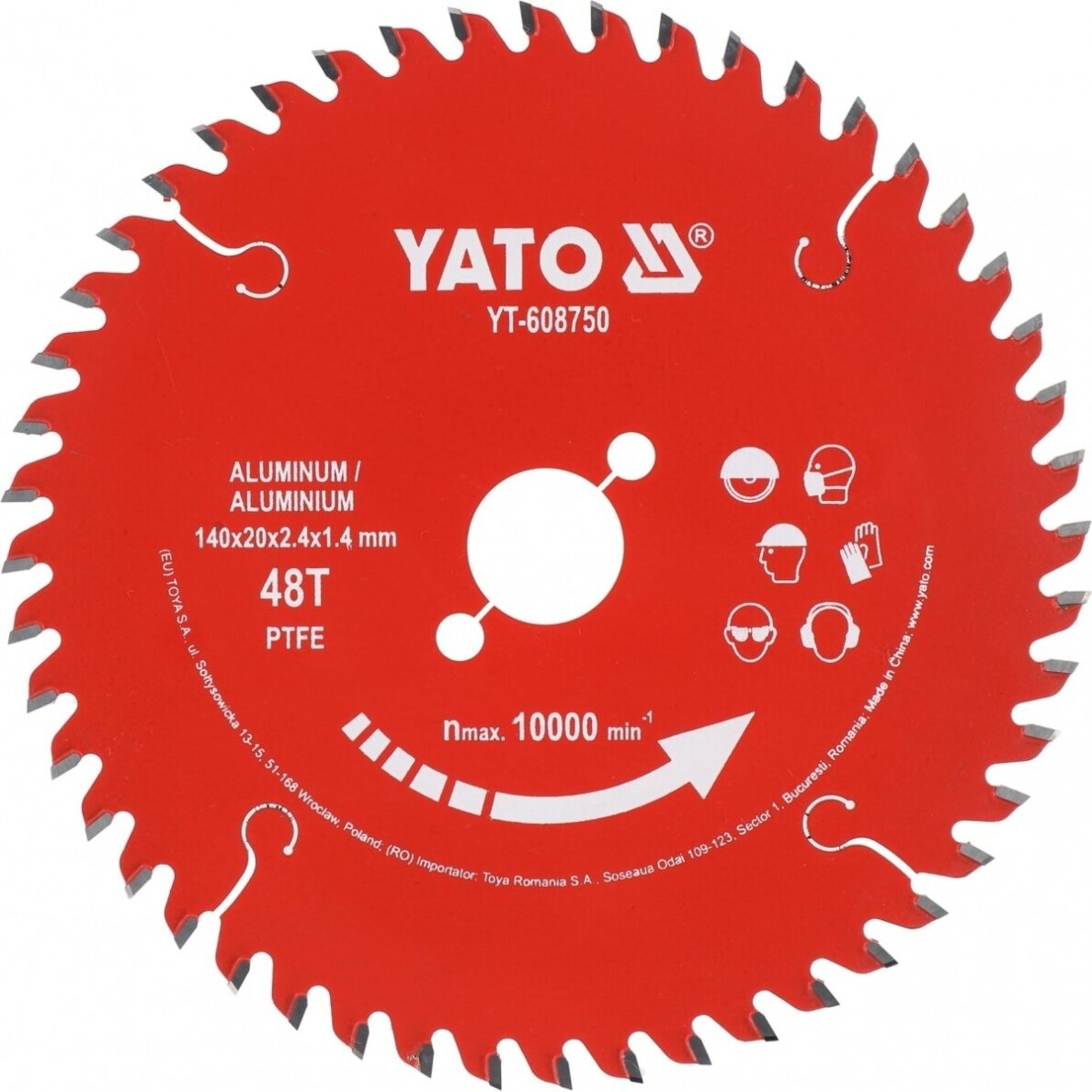 TCT pjovimo diskas aliuminiui ir spalvotiesiems metalams 165 mm. 48 dantukai 20 mm. TCT pjovimo diskas aliuminiui ir spalvotiesiems metalams 165 mm. 48 dantukai 20 mm.