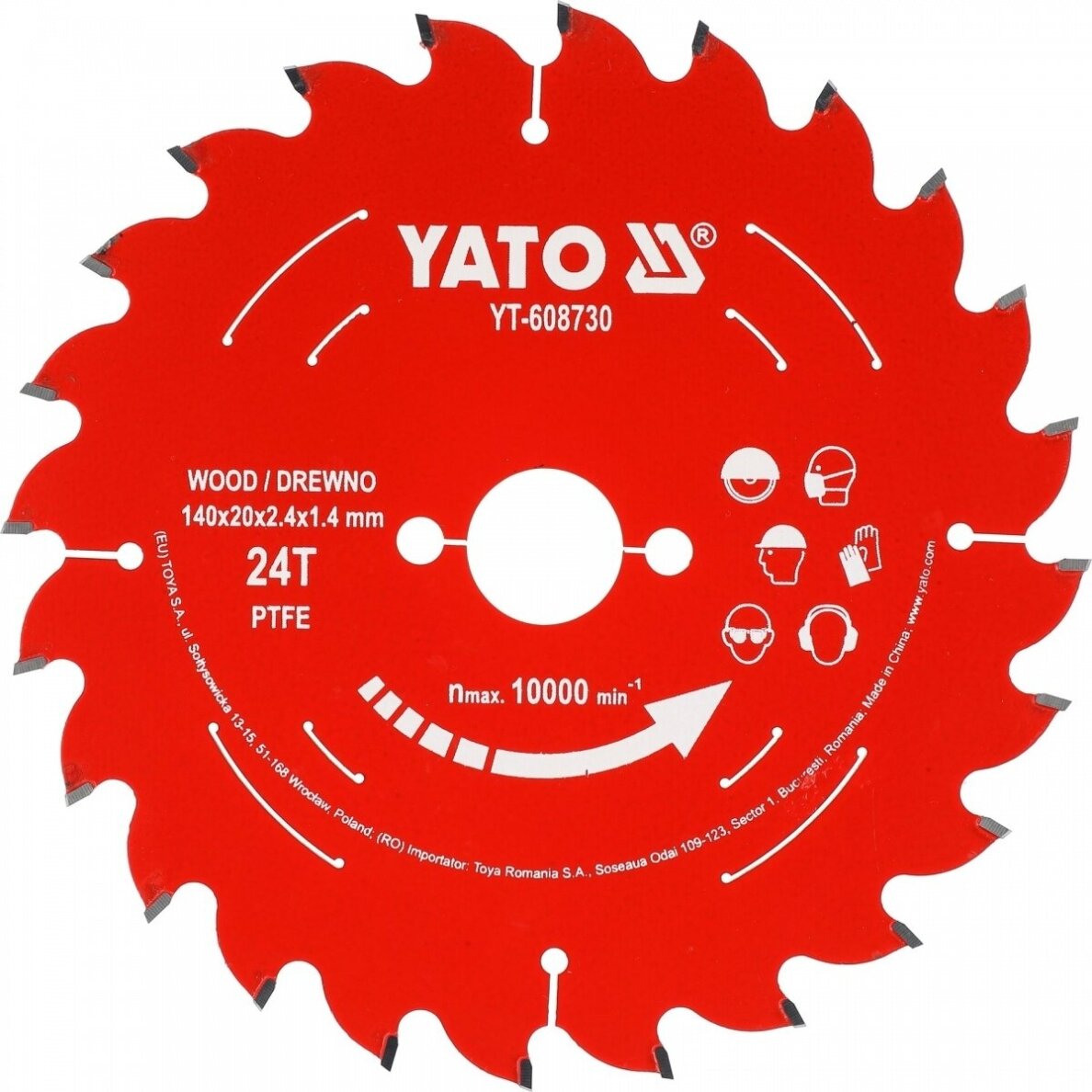 TCT pjovimo diskas medienai  165 mm. 48 dantukai  20 mm. su PTFE danga