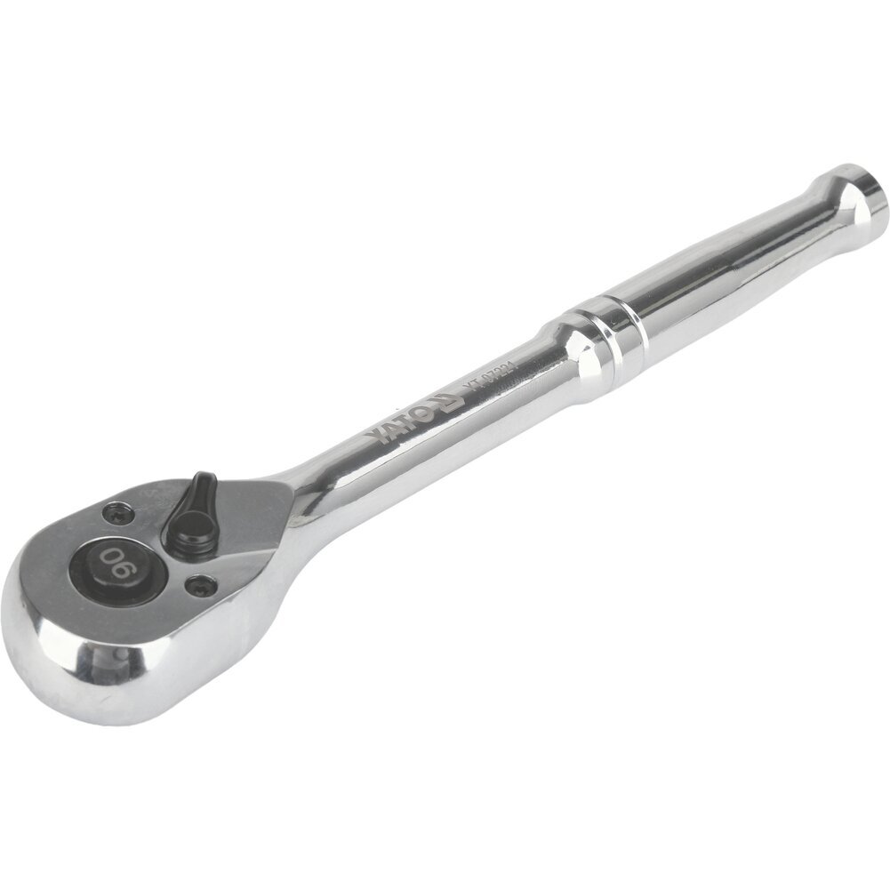 Terkšlė galvutėms chromuota 3/8" 200 mm. 90 dantukų Terkšlė galvutėms chromuota 3/8" 200 mm. 90 dantukų