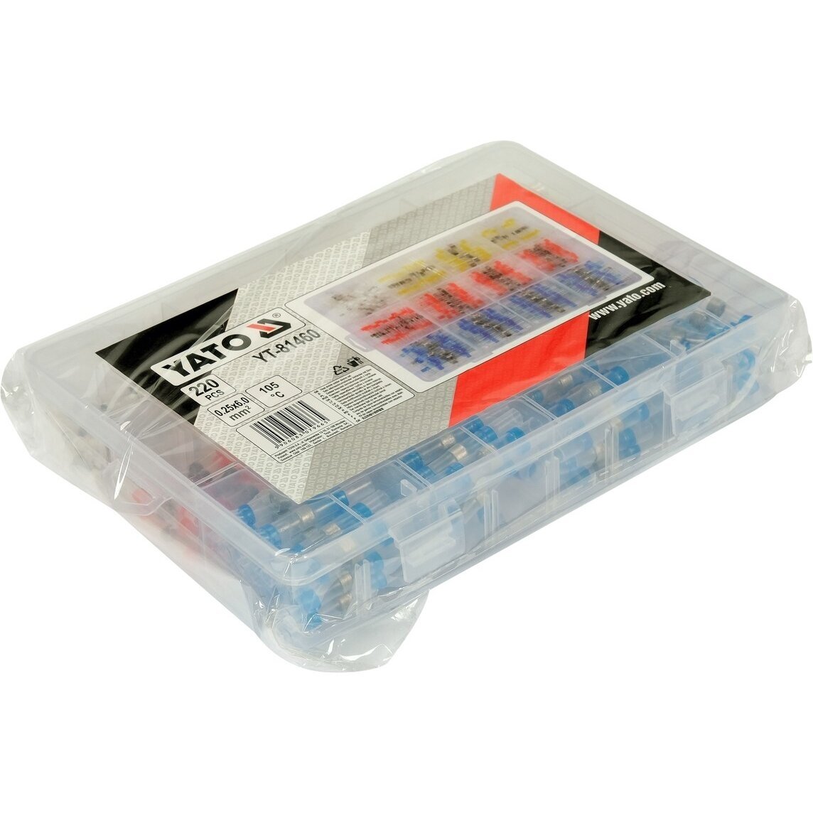 Termo gilzių/movų rinkinys su alavu 0,25-6mm. 220vnt. 2 Termo gilzių/movų rinkinys su alavu 0,25-6mm. 220vnt. 2