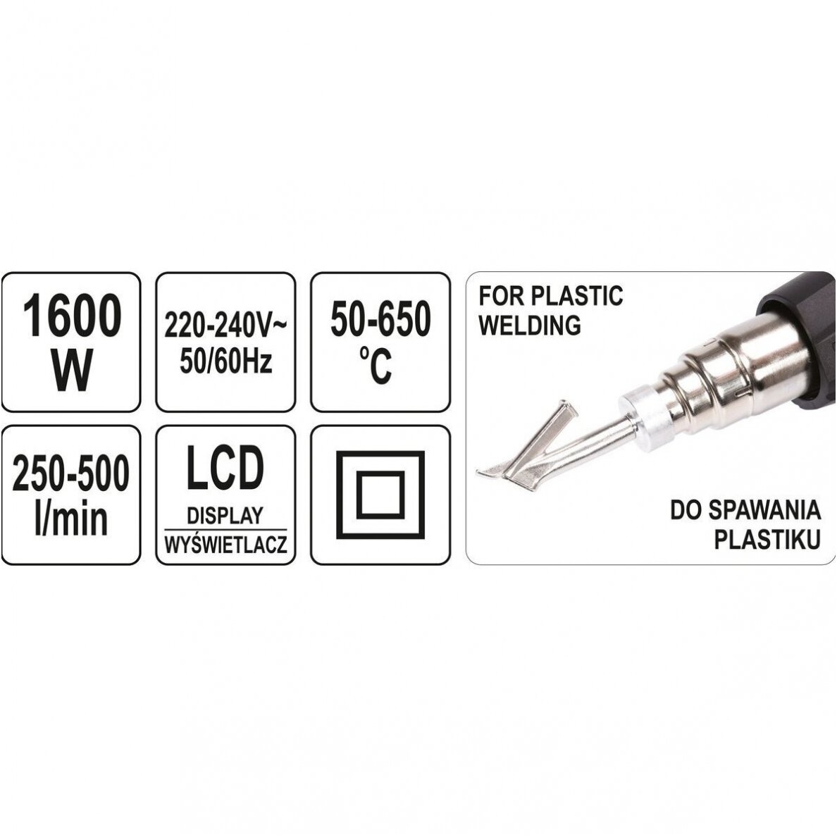 Techninis kaitinimo fenas/orpūtė LCD plastiko litavimo funkcija temp. reg. atmintis 1600W 5 Techninis kaitinimo fenas/orpūtė LCD plastiko litavimo funkcija temp. reg. atmintis 1600W 5