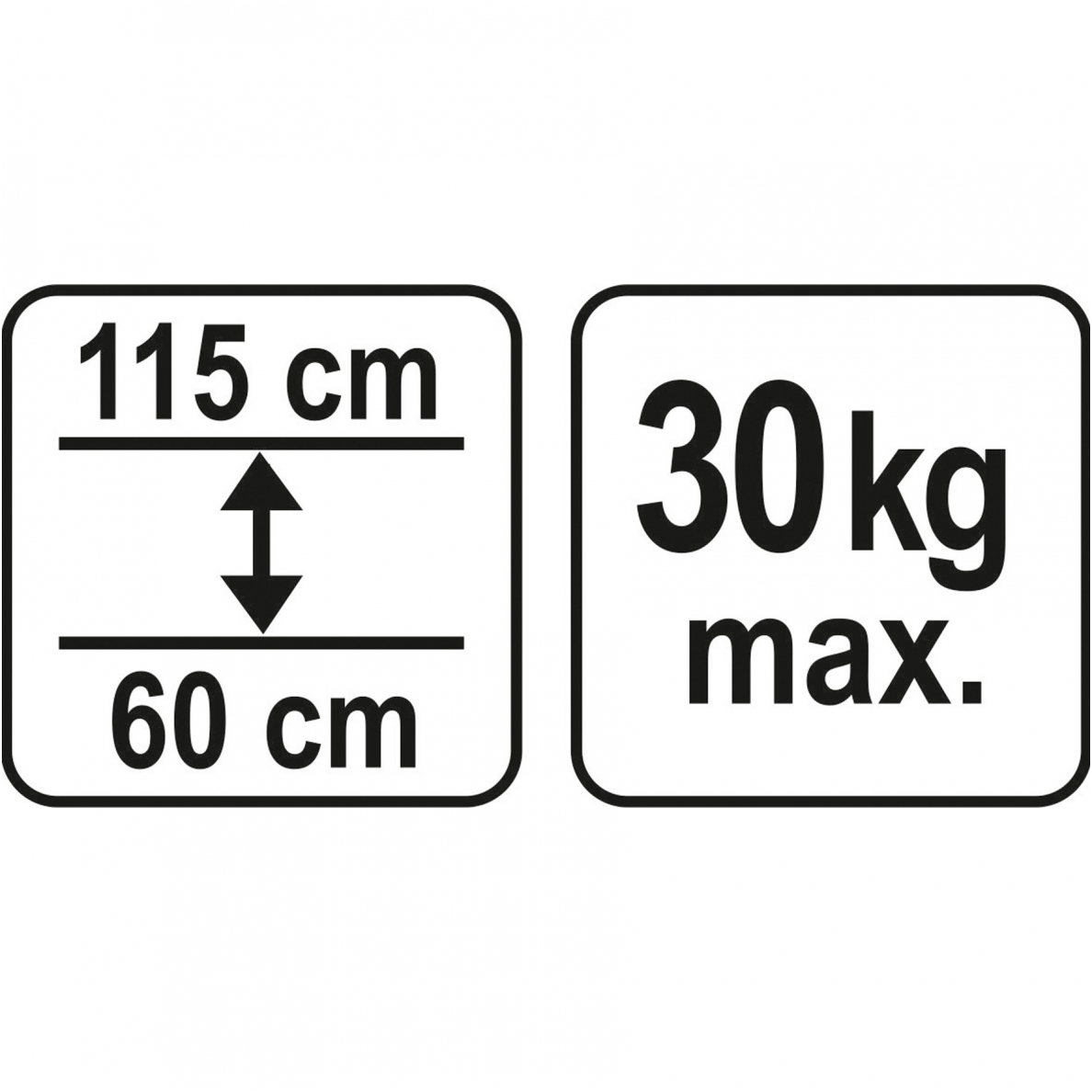 Teleskopinė atrama įtvaras 60 -115 cm 2 Teleskopinė atrama įtvaras 60 -115 cm 2