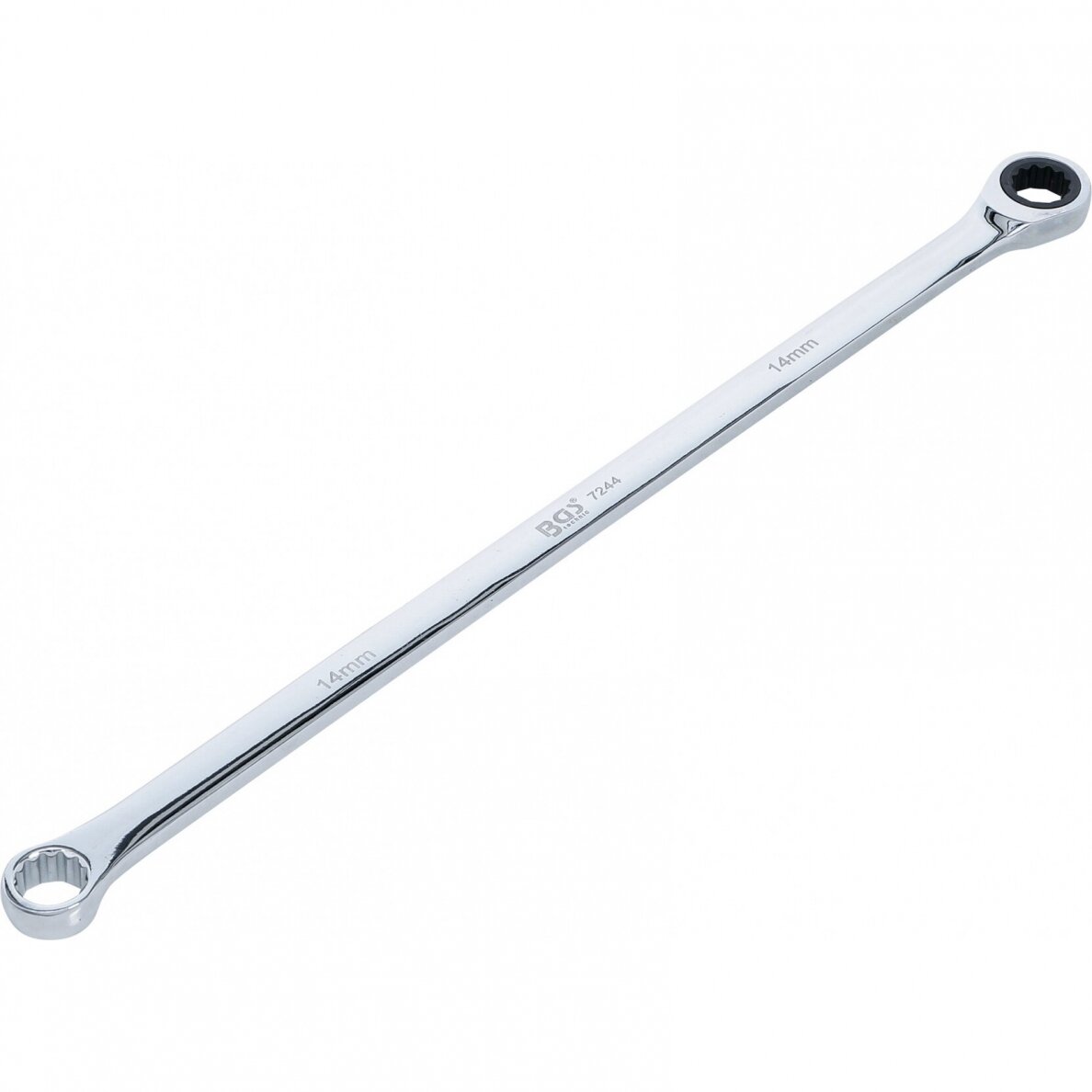 Terkšlinis žiedinis dvipusis veržliaraktis ilgas tipas 14mm. Terkšlinis žiedinis dvipusis veržliaraktis ilgas tipas 14mm.