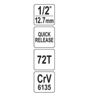 Terkšlė galvutėms teleskopinė 12.7 mm. (1/2") 305 - 460 mm. 6 Terkšlė galvutėms teleskopinė 12.7 mm. (1/2") 305 - 460 mm. 6