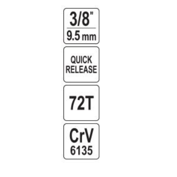 Terkšlė galvutėms teleskopinė 9.5mm. (3/8") 230 - 330mm. 5