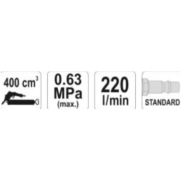 Tepimo pistoletas pneumatinis - 400 cm3 3 Tepimo pistoletas pneumatinis - 400 cm3 3