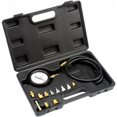 Tepalo slėgio matuoklis su adapteriais 0-500 PSI/0-35 Bar 12vnt. 1 Tepalo slėgio matuoklis su adapteriais 0-500 PSI/0-35 Bar 12vnt. 1