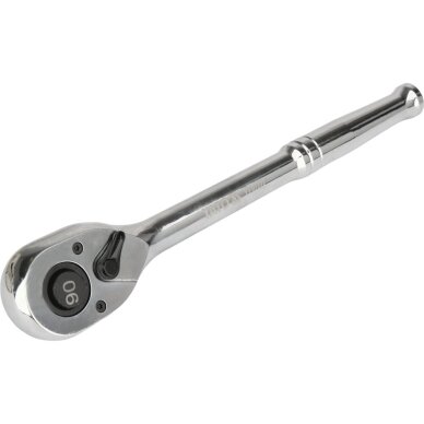 Terkšlė galvutėms chromuota 1/2" 250 mm. 90 dantukų Terkšlė galvutėms chromuota 1/2" 250 mm. 90 dantukų