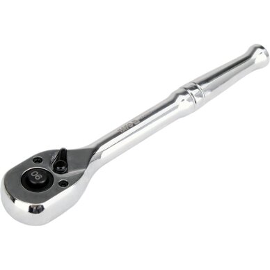 Terkšlė galvutėms chromuota  1/4"  150 mm. 90 dantukų 2