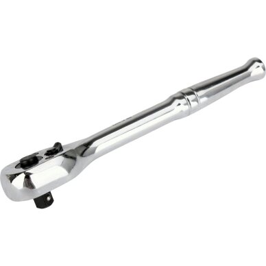 Terkšlė galvutėms chromuota 1/4" 150 mm. 90 dantukų 1 Terkšlė galvutėms chromuota 1/4" 150 mm. 90 dantukų 1