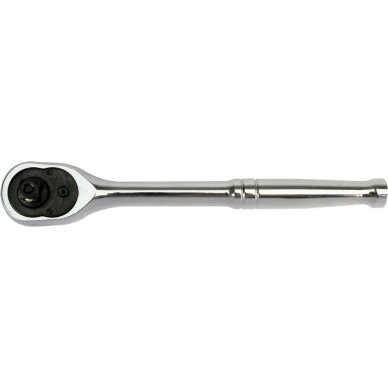 Terkšlė galvutėms chromuota 3/8" 200 mm. 90 dantukų 4 Terkšlė galvutėms chromuota 3/8" 200 mm. 90 dantukų 4